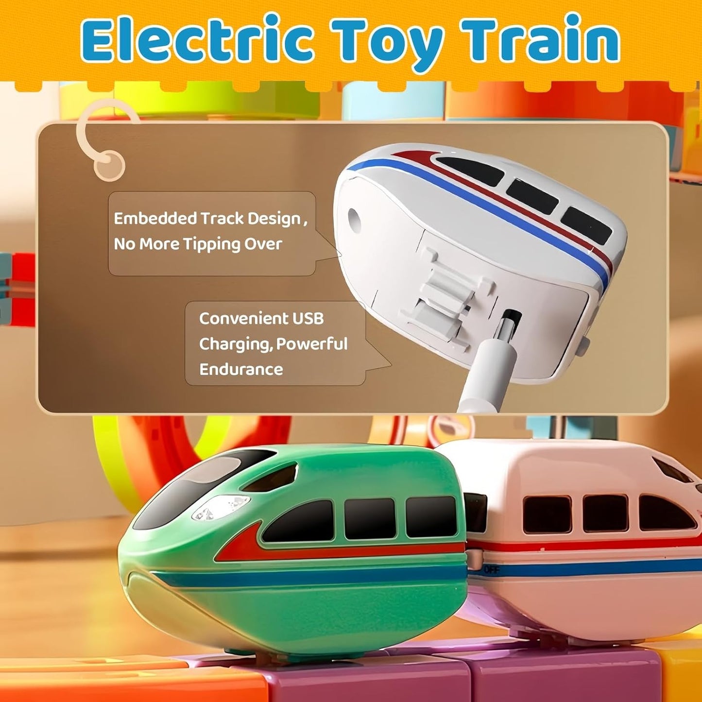 Clickrail - Magnetic Clip Train Set for Kids