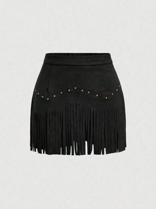 RAVELA™ - FRINGE MINI SKIRT