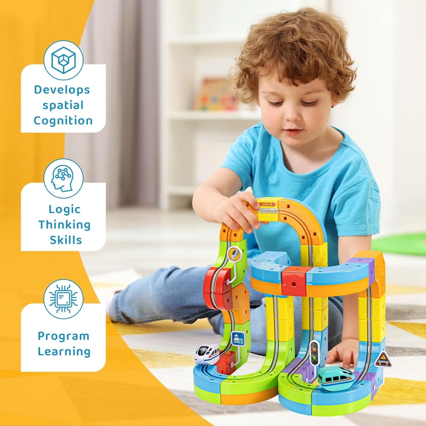 Clickrail - Magnetic Clip Train Set for Kids