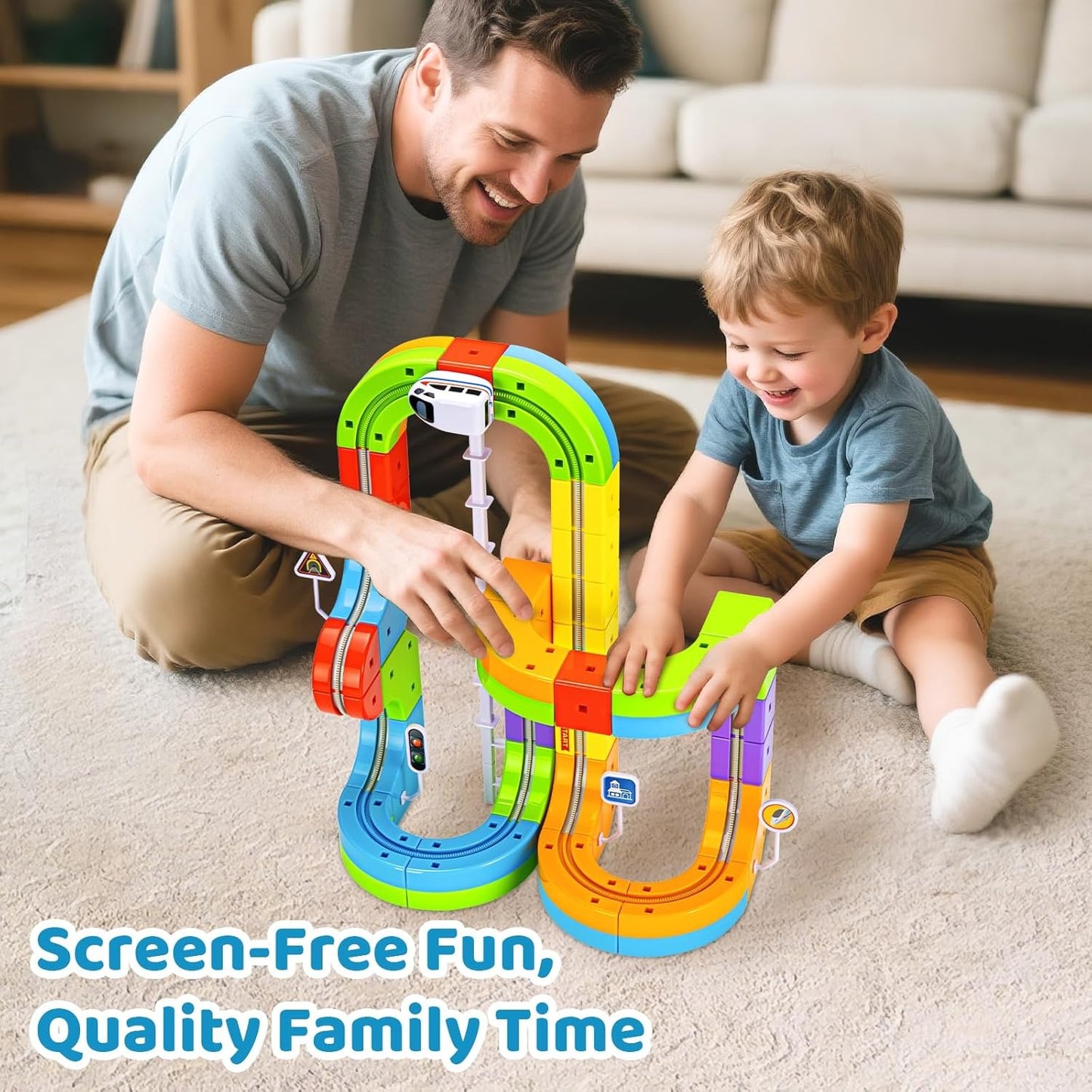 Clickrail - Magnetic Clip Train Set for Kids