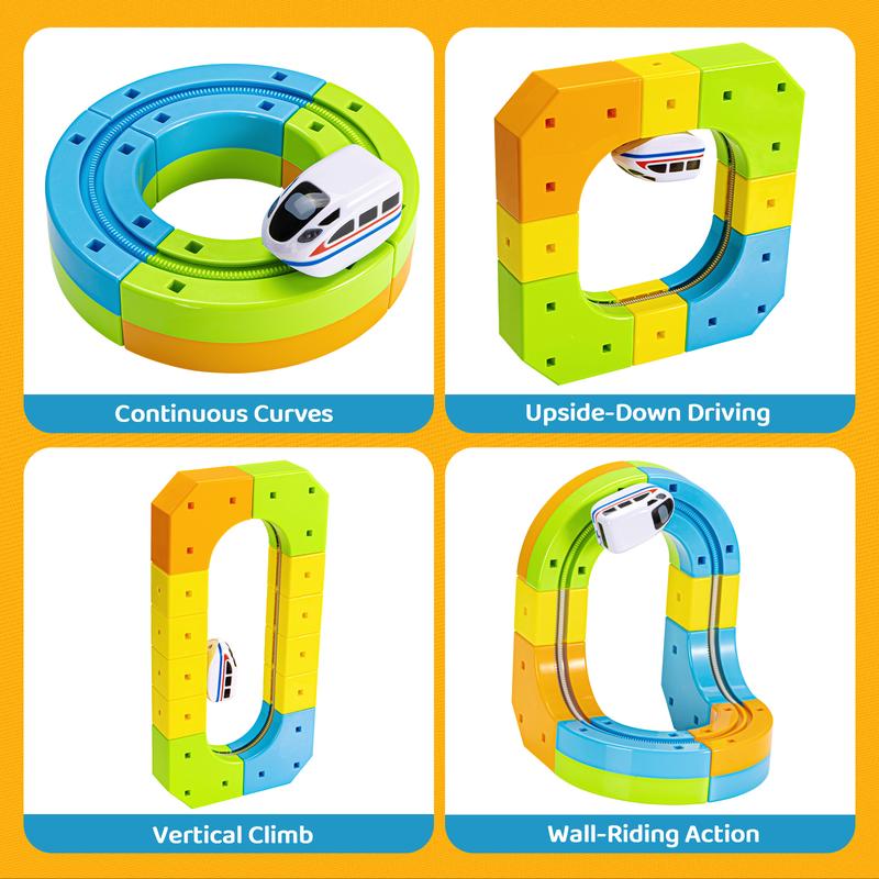 Clickrail - Magnetic Clip Train Set for Kids