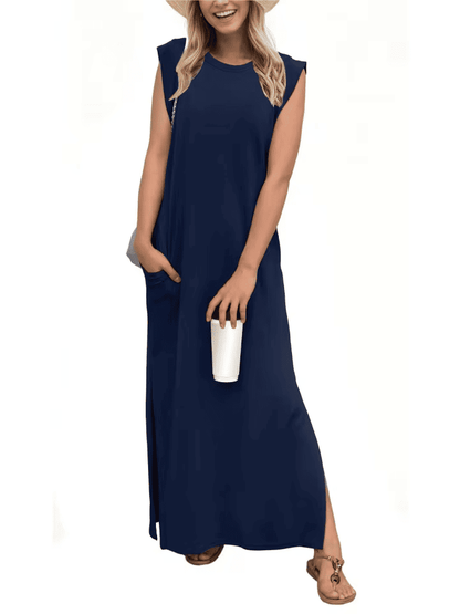 ROWENA™ - Casual Maxi Dress with Pockets