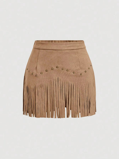 RAVELA™ - FRINGE MINI SKIRT